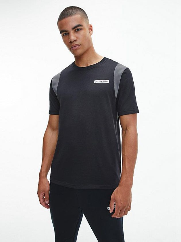 Calvin Klein USA Logo Gym Mens T-Shirt Black 0219654-CZ